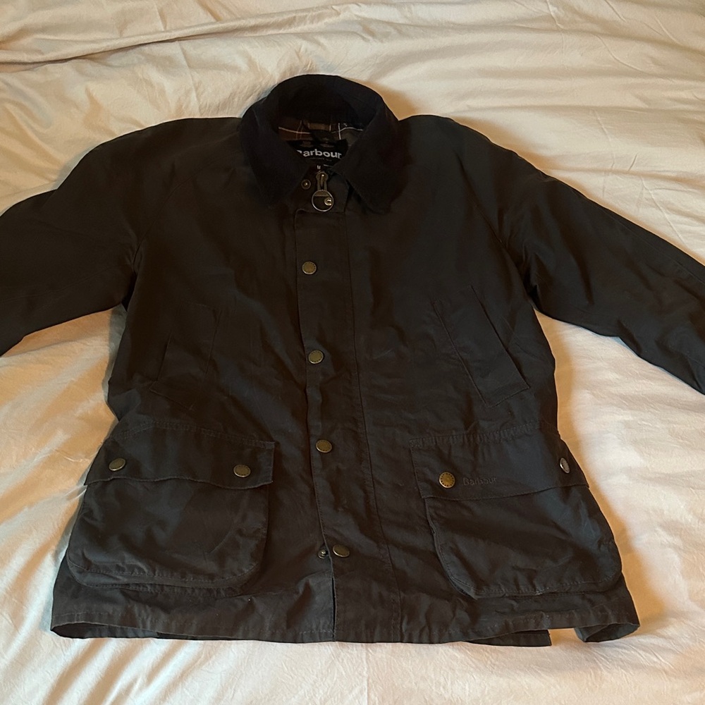 Barbour Men's Dark Jacket with Button Details